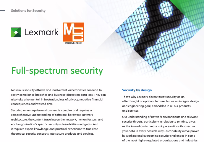 Lexmark Full Spectrum Security